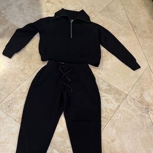 SPANX Black Women's Track Suit Top is XS and bottom is S